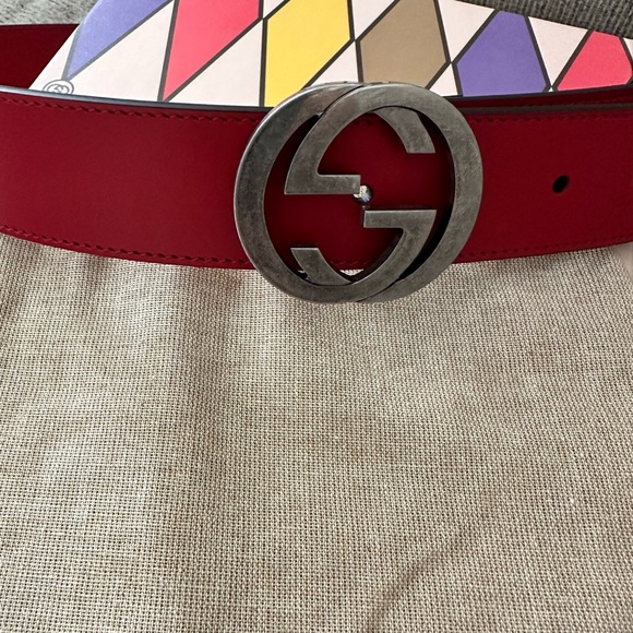 Gucci belt red w.37, - Picture 2 of 3